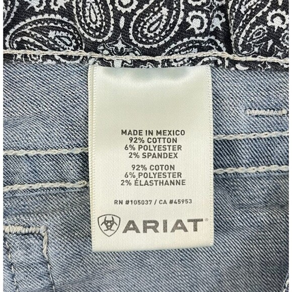 Ariat REAL Jeans Women's 30 Straight Stretch Western Embroidered Pockets Denim - Picture 10 of 11